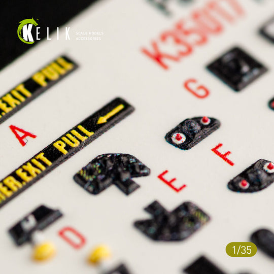 HH-60G Pave Hawk interior 3D decals for Kitty Hawk / Zimimodel kit