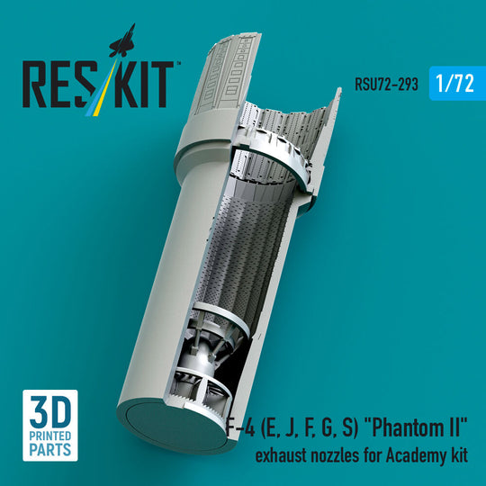 F-4 (E, J, F, G, S) Phantom II exhaust nozzles for Academy kit (3D Printed)