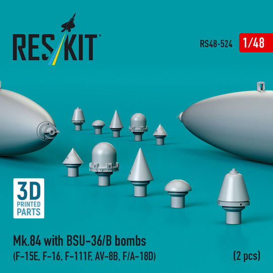 Mk.84 with BSU-36/B bombs (2 pcs) (F-15E, F-16, F-111F, AV-8B, F/A-18D) (3D Printed)