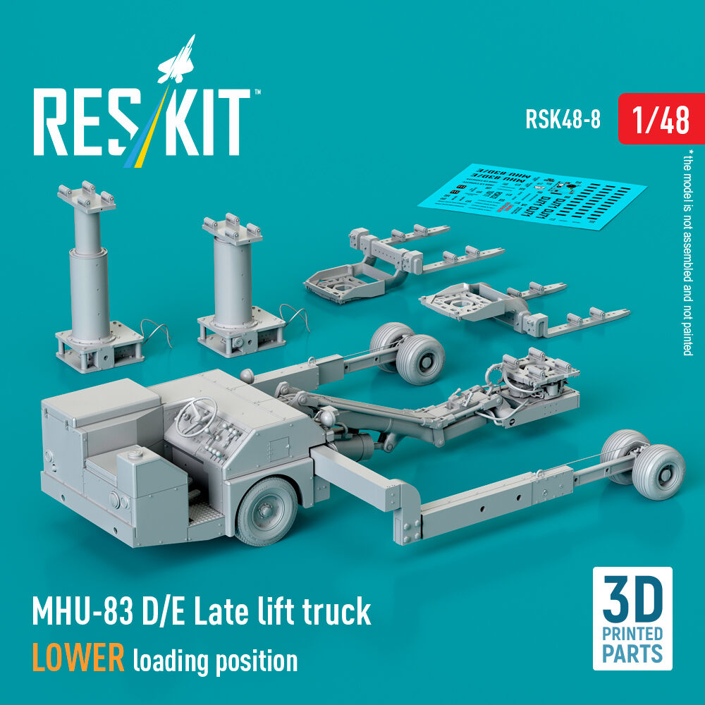 MHU-83 D/E Late lift truck LOWER loading position (3D Printed model kit)