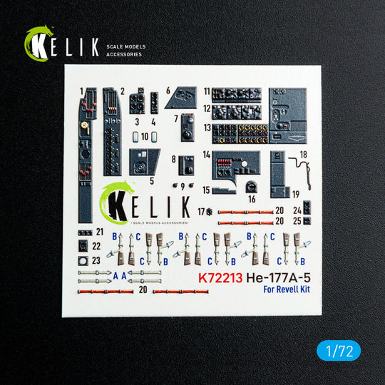 He-177A-5 - interior 3D decals for Revell kit