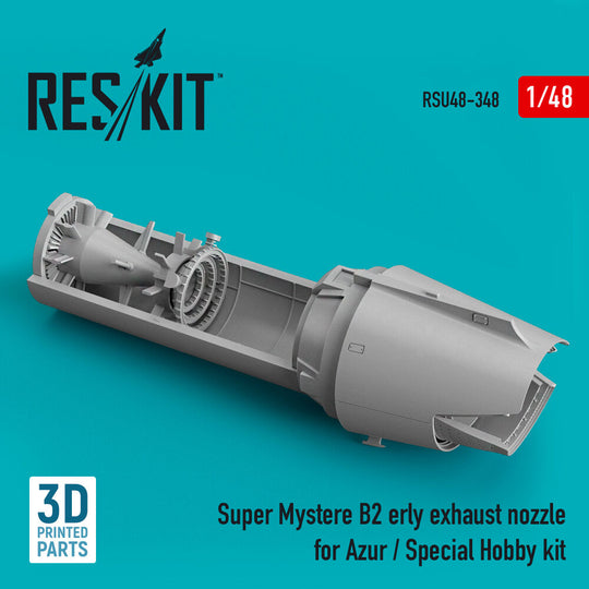 Super Mystere B2 early exhaust nozzle for Azur / Special Hobby kit (3D Printed)
