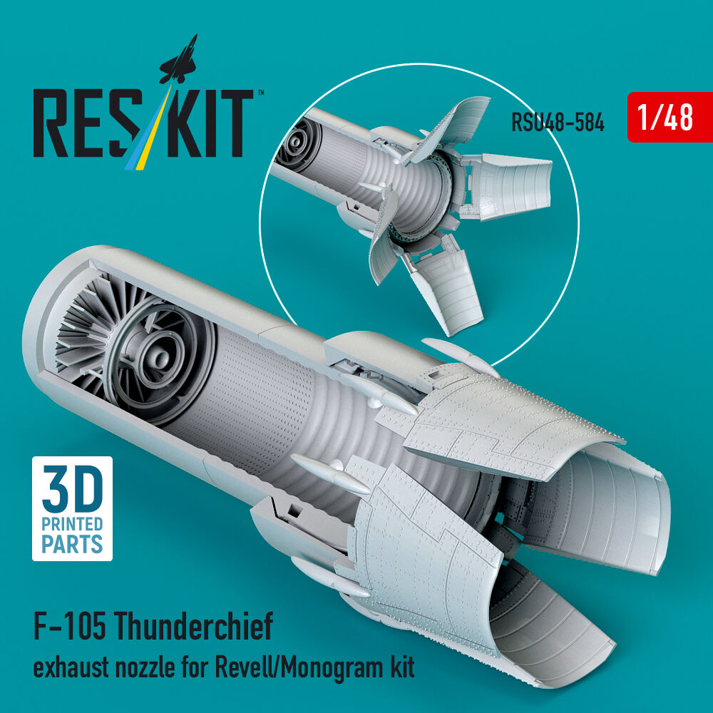 F-105 Thunderchief exhaust nozzle for Revell/Monogram kit (3D Printed)