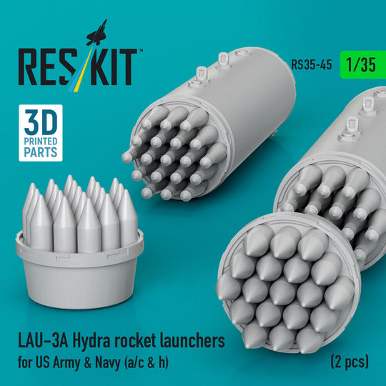 LAU-3A Hydra rocket launchers for US Army & Navy (a/c & h) (2pcs) (3D Printed)