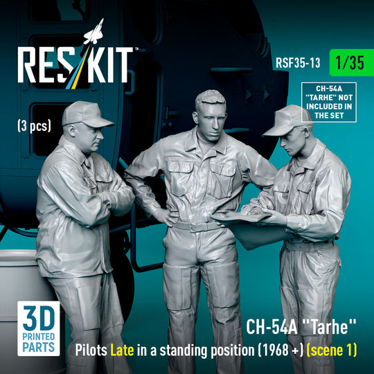 CH-54A Tarhe pilots Late in a standing position (1968 +) (scene 1) (3 pcs) (3D Printed)
