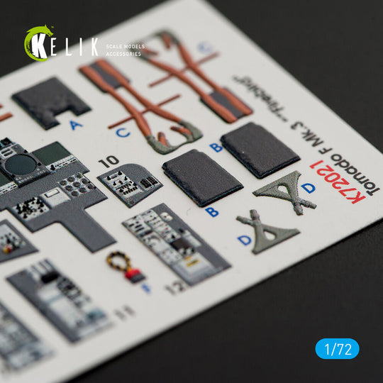 Tornado F Mk.3 Firebird interior 3D decals for Hasegawa