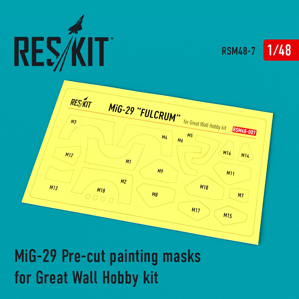 MiG-29 Pre-cut painting masks for GWH kit
