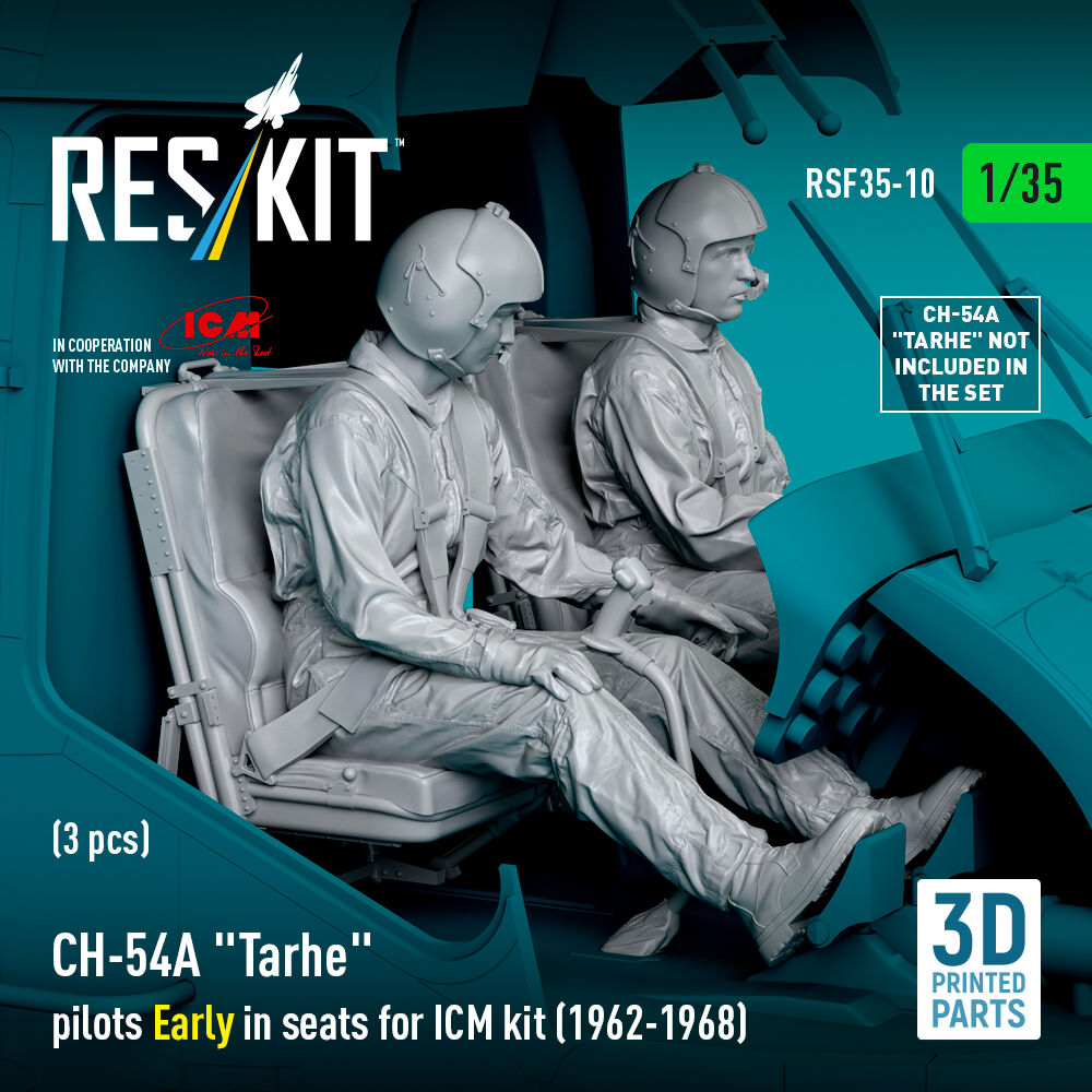 CH-54A Tarhe pilots Early in seats for ICM kit (1962-1968) (3 pcs) (3D Printed)