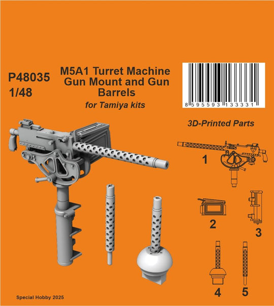 M5A1 Turret Machine Gun Mount and Gun Barrels