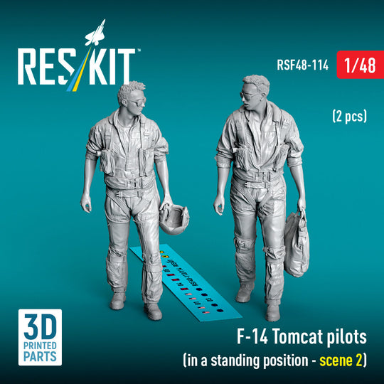 F-14 Tomcat pilots (in a standing position - scene 2) (2 pcs) (3D Printed)