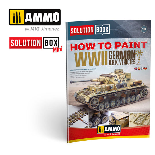 SOLUTION BOOK 19 - How to Paint WWII German D.A.K .Vehicles - (Multilingual)