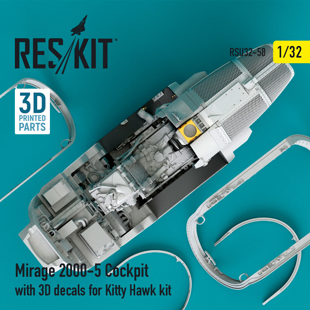 Mirage-2000-5 cockpit with 3D decals for Kitty Hawk kit