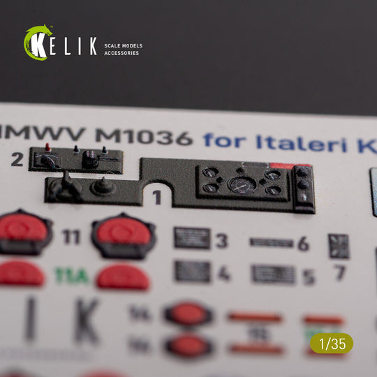 “HUMVEE” HMMWV M1036 with TOW Nato green version Interior 3D Decal for Italeri kit