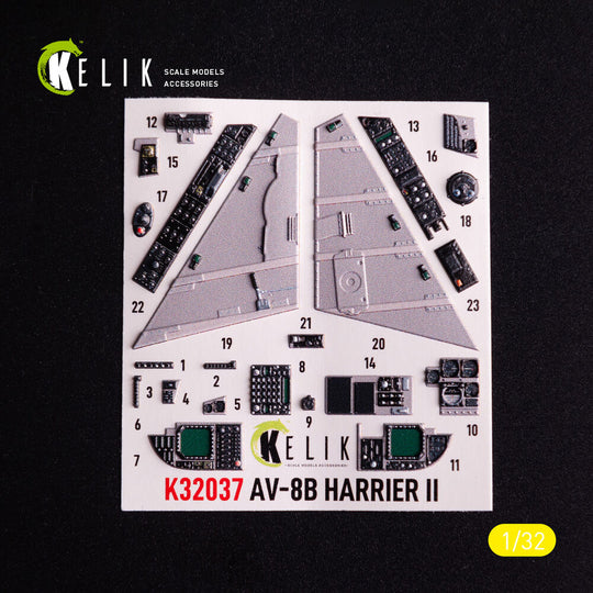 AV-8 Harrier - interior 3D decals for Trumpeter kit