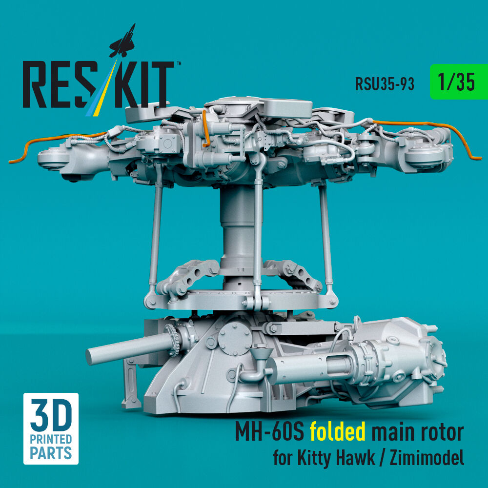 MH-60S folded main rotor for Kitty Hawk / Zimimodel (3D Printed)