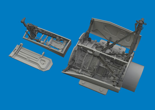 F-16C wheel bays & legs heavyweight PRINT 1/48 for Tamiya