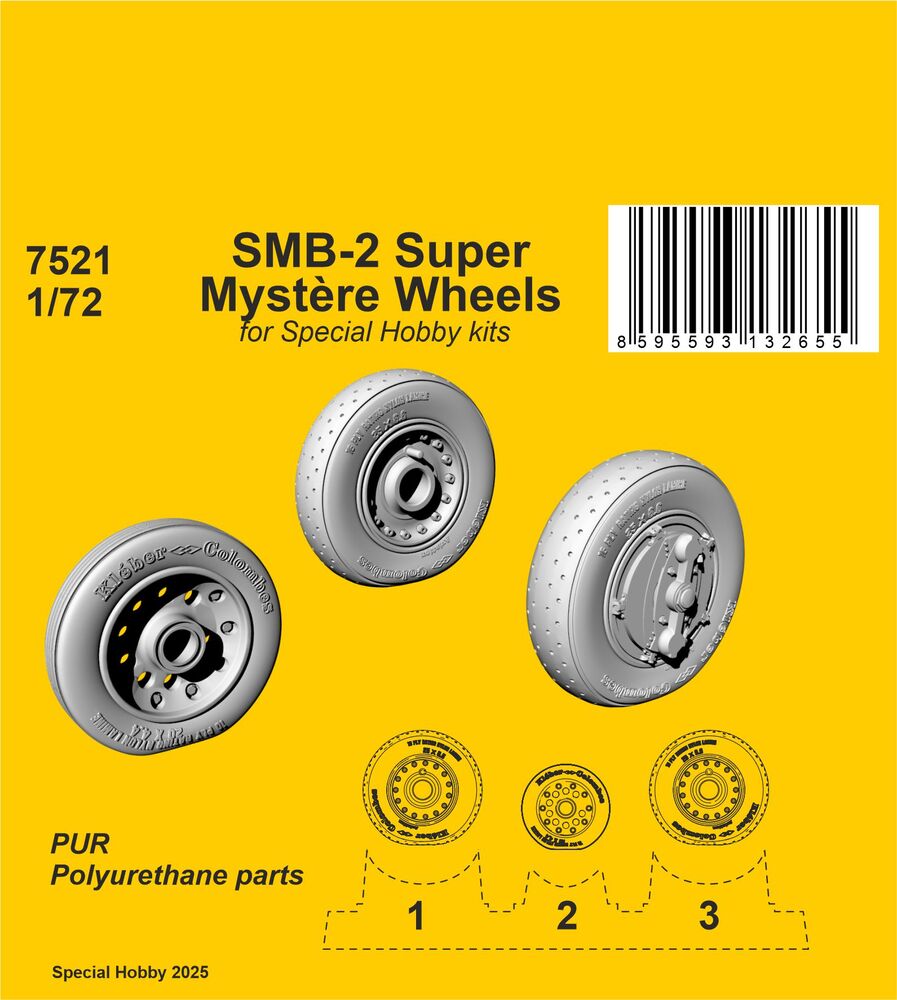 SMB-2 Super Mystère Wheels for Special Hobby kits