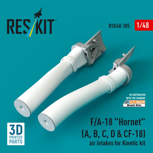 F/A-18 Hornet (A, B, C, D & CF-18) air intakes for Kinetic kit (3D Printed)