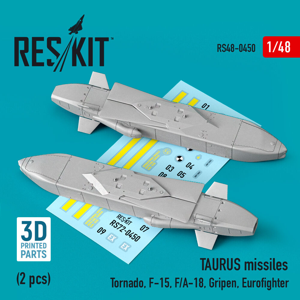 TAURUS missiles (2 pcs) (Tornado, F-15, F/A-18, Gripen, Eurofighter) (3D Printed)