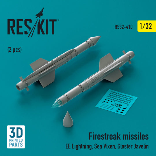 Firestreak missiles (2 pcs) (EE Lightning, Sea Vixen, Gloster Javelin) (3D Printed)