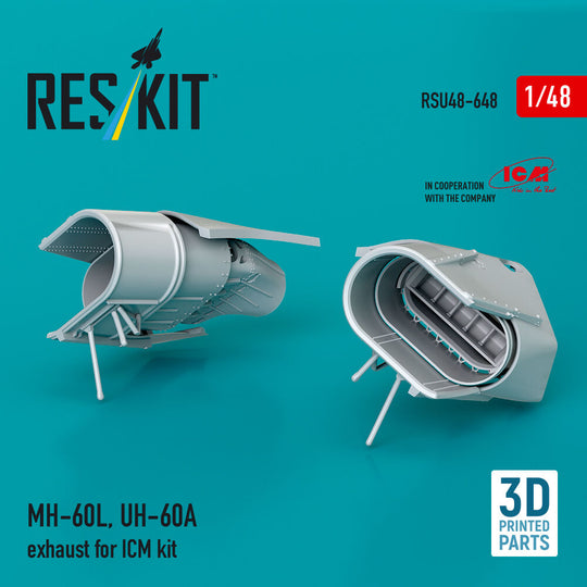 MH-60L, UH-60A exhaust (3D Printed) for ICM