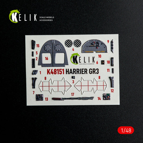 HARRIER GR3 - interior 3D decals for Kinetic kit