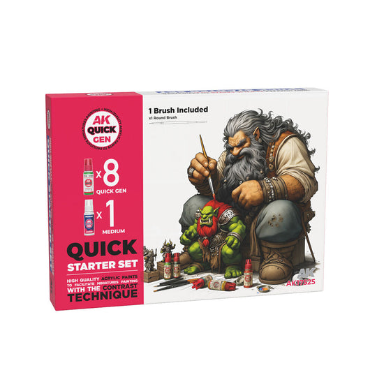 QUICK STARTER SET (8 QUICK GEN + 1 MEDIUM + 1 FREE BRUSH)