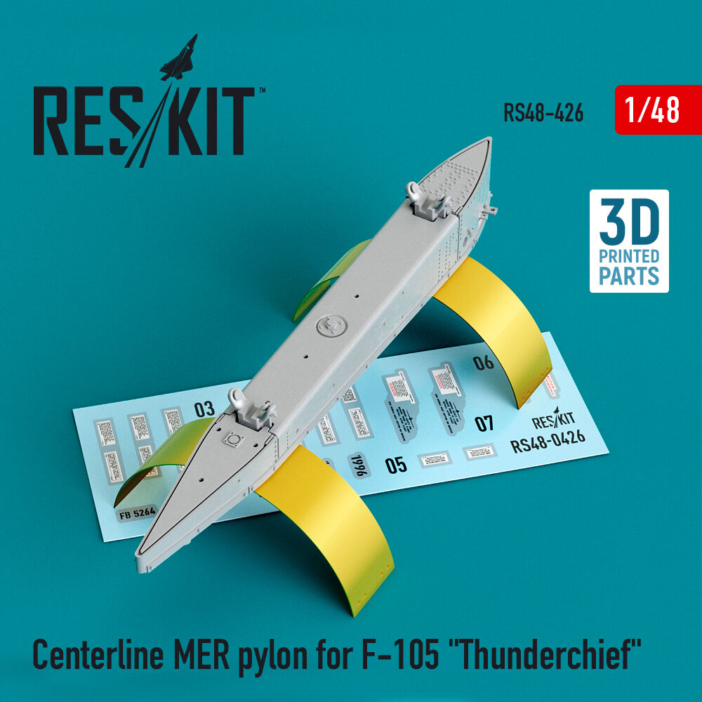 Centerline MER pylon for F-105 Thunderchief (3D Printed)