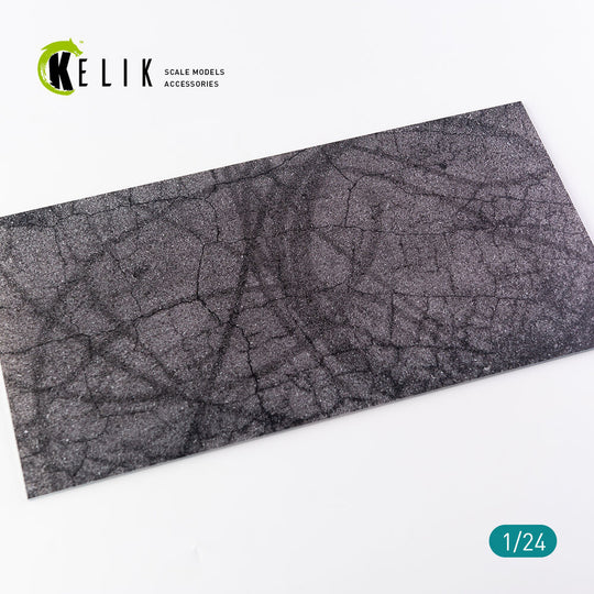 Cracked asphalt Base - Acrylic 3 mm (180 x 357 mm) (210 g)
