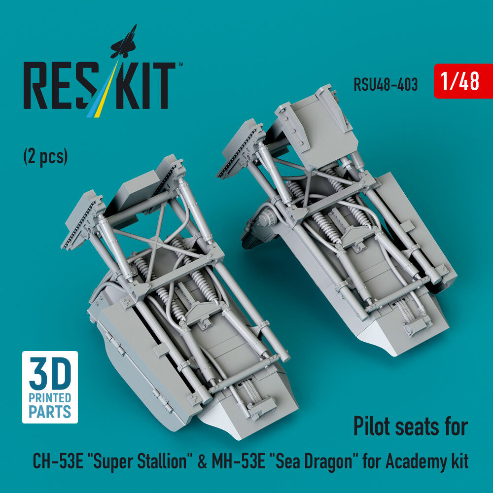 Pilot seats for CH-53E Super Stallion & MH-53E Sea Dragon for Academy kit (2 pcs) (3D printed)