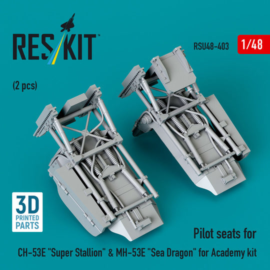 Pilot seats for CH-53E Super Stallion & MH-53E Sea Dragon for Academy kit (2 pcs) (3D printed)