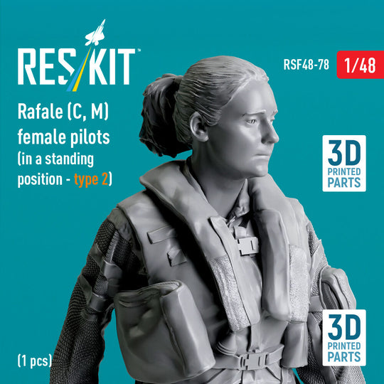 Rafale (C, M) female pilot (in a standing position - type 2) (1 pcs) (3D Printed)