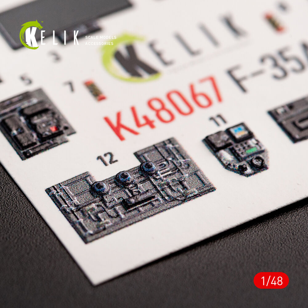 F-35A interior 3D decals for Tamiya kit