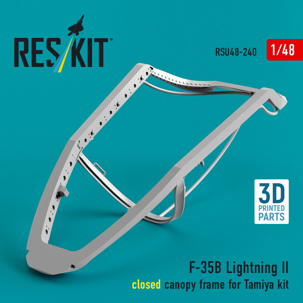 F-35B Lightning II closed canopy frame (3D Printed) for Tamiya