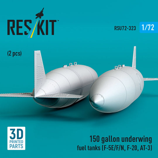 150 gallon underwing fuel tanks (F-5E/F/N, F-20, AT-3) (2 pcs) (3D Printed)