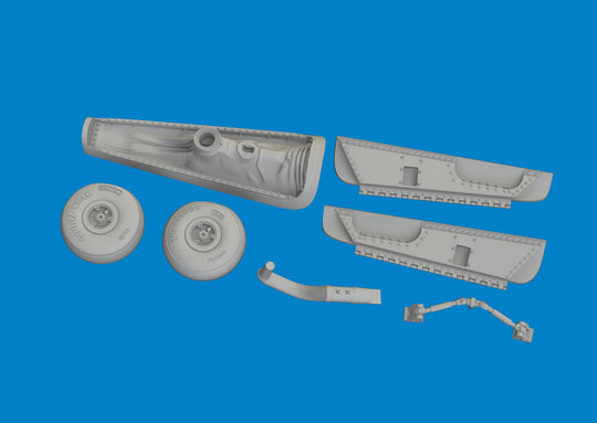 P-40N tail wheel bay PRINT 1/48 for Eduard