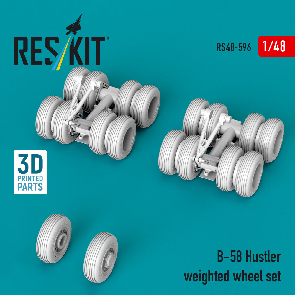 B-58 Hustler weighted wheel set (3D Printed)