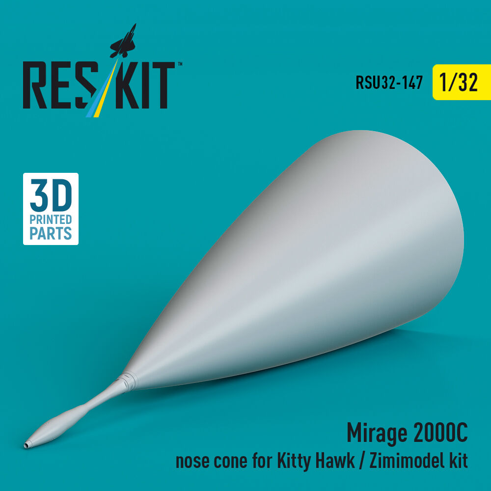 Mirage 2000C nose cone for Kitty Hawk / Zimimodel kit (3D Printed)