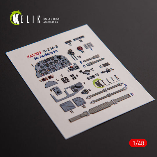 IL-2M3 - interior 3D decals for Academy/Accurate Miniatures kit