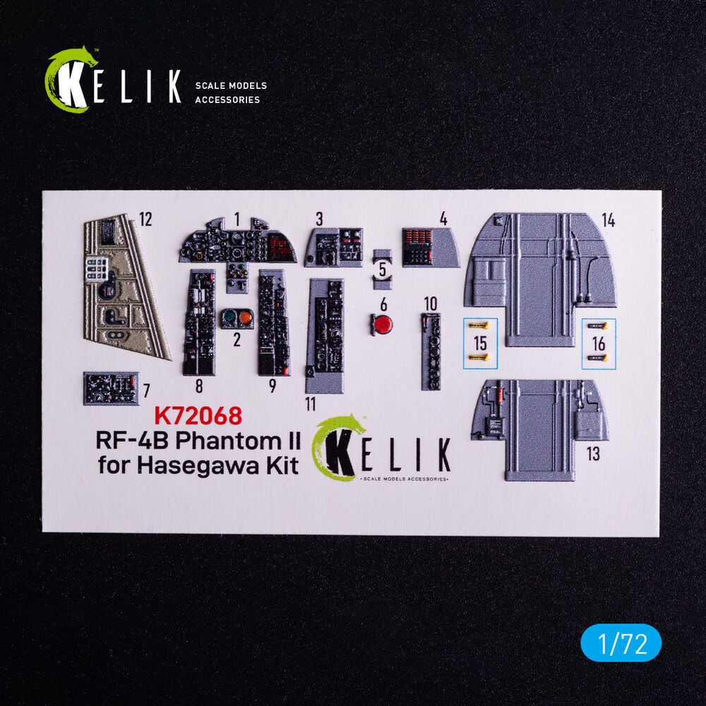 RF-4B - interior 3D decals for Hasegawa kit