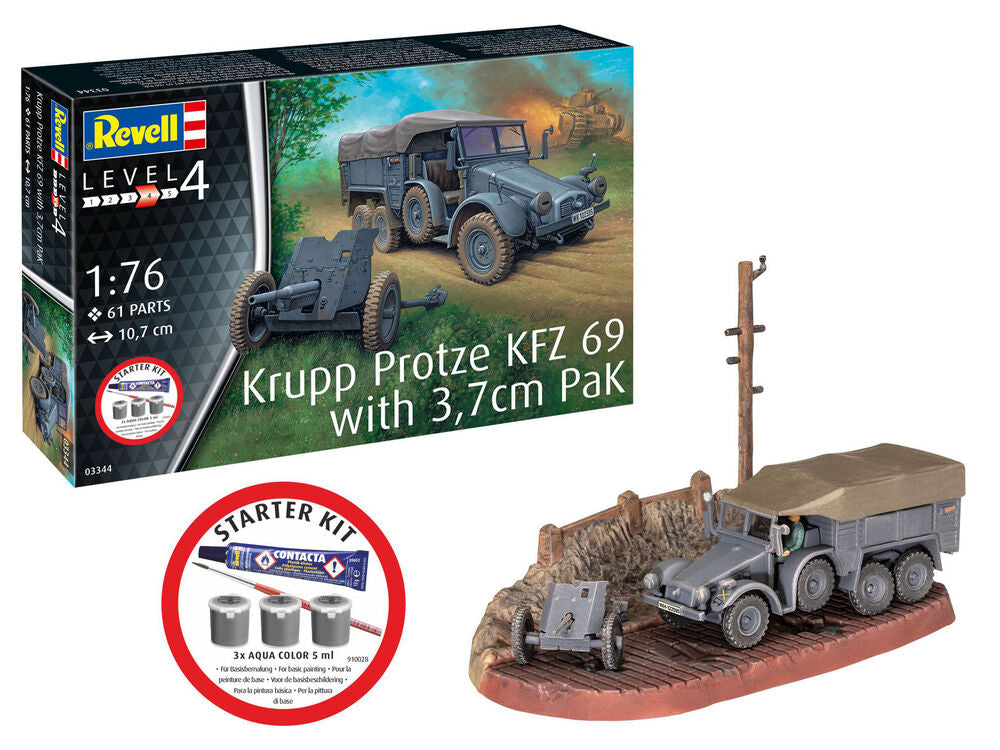 Starter Kit Krupp Protze KFZ 69 with 3,7cm Pak