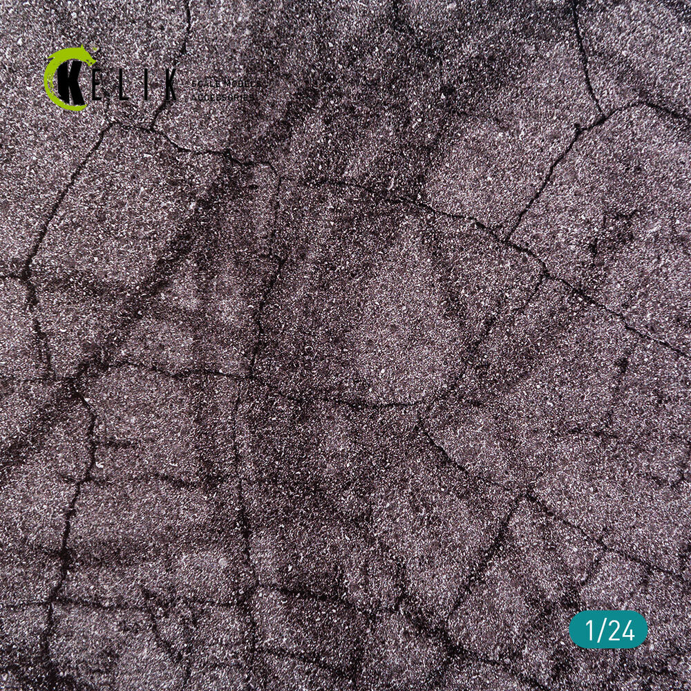 Cracked asphalt Base - Acrylic 3 mm (180 x 357 mm) (210 g)