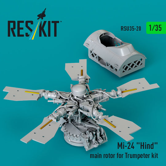 Mi-24 Hind main rotor for Trumpeter kit (3D Printed)