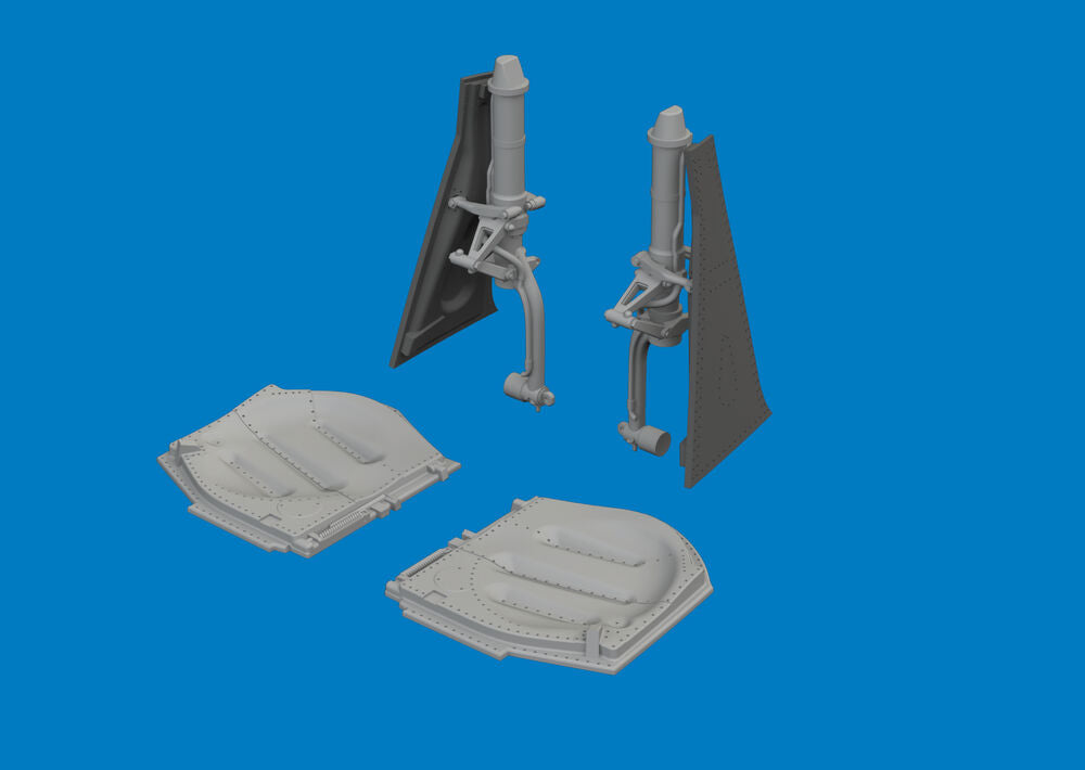 P-51D undercarriage legs PRINT for Arma Hobby