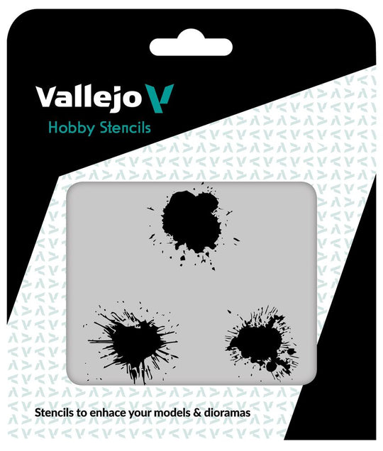 Vallejo Stencils: Paint Stains 125 x 125 mm