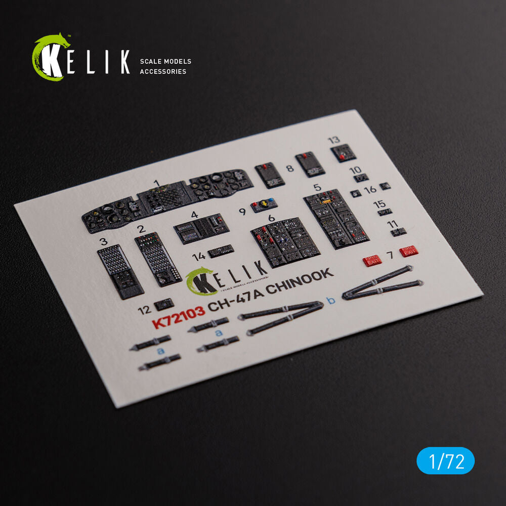 CH-47A interior 3D decals for Trumpeter kit