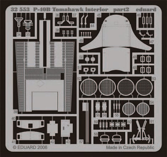 P-40B Tomahawk interior für Trumpeter Bausatz