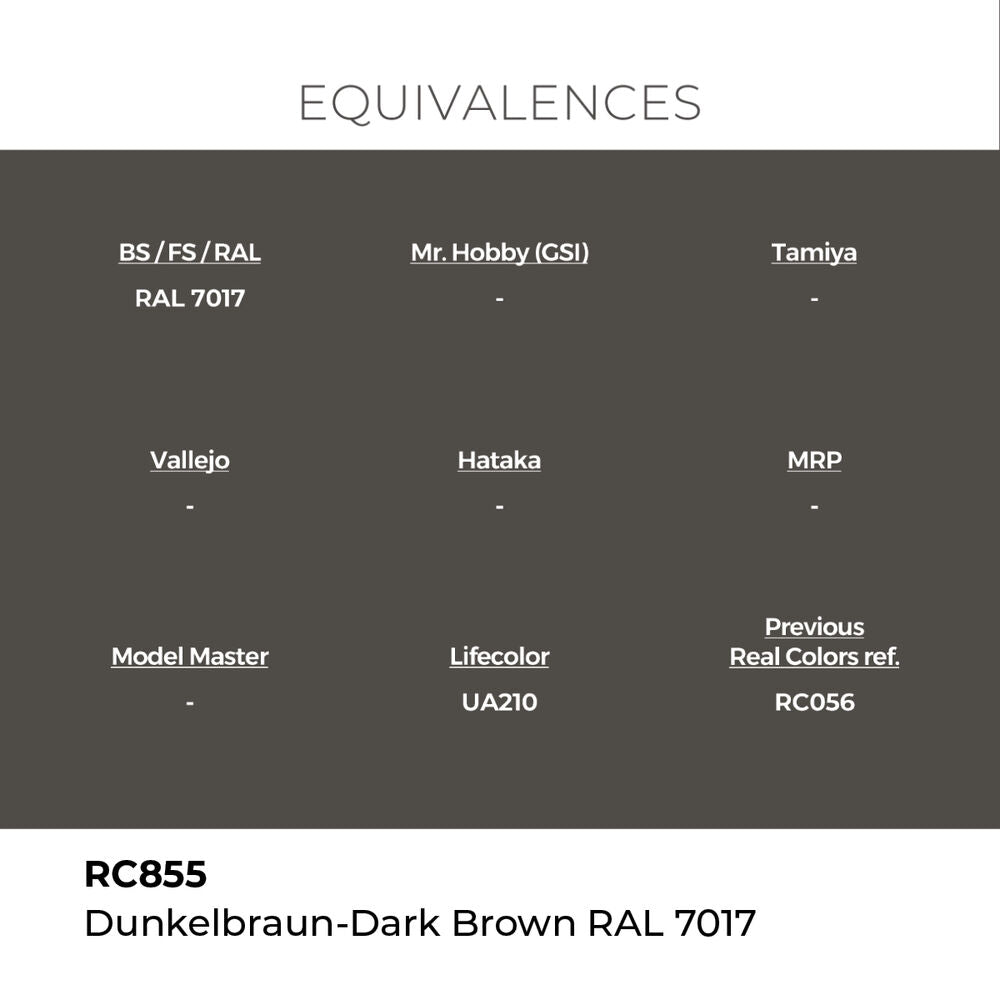 Real Colors: Dunkelbraun-Dark Brown RAL 7017 17 ml.