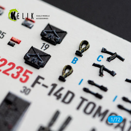 F-14D Tomcat - interior 3D decals for Tamiya