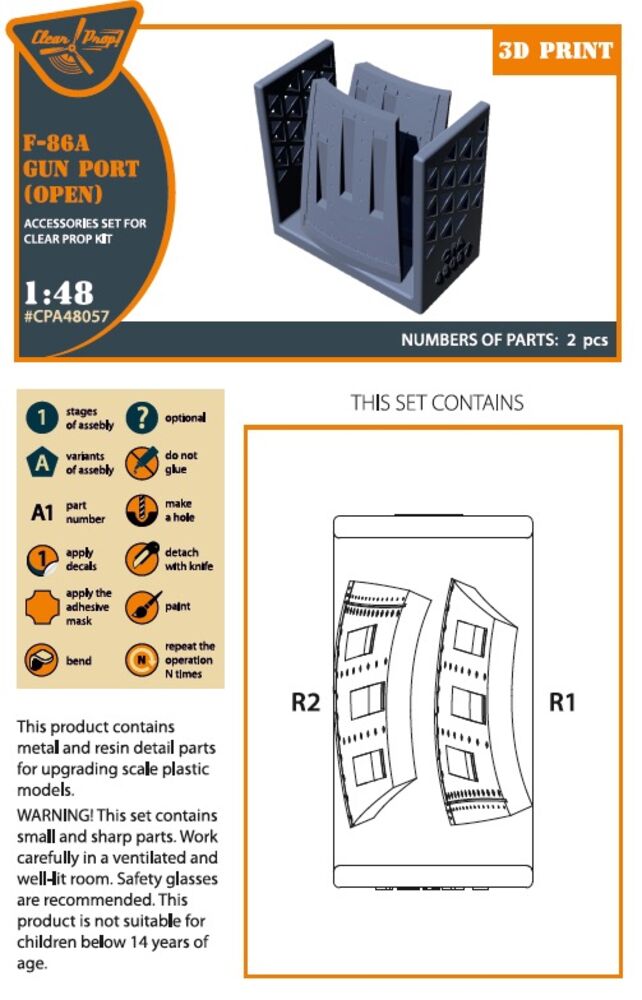 F-86A gun port (open) for CP kits